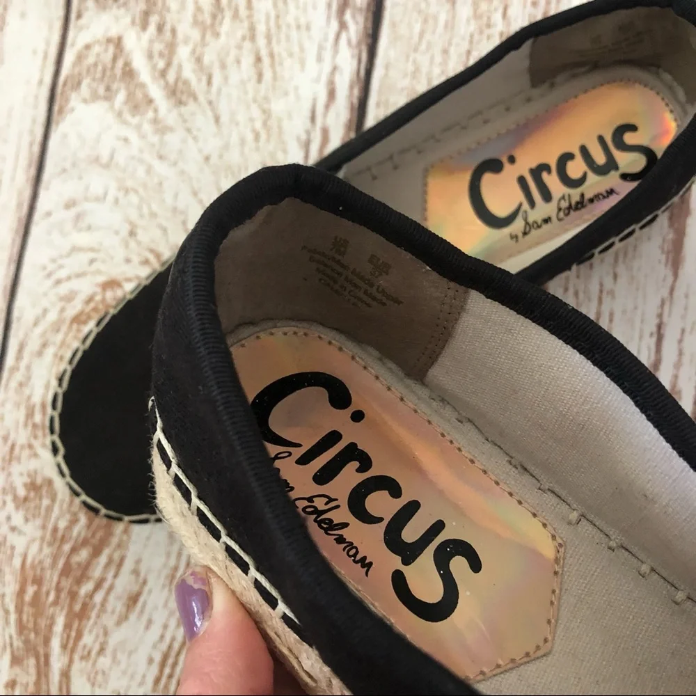 Circus by Sam Edelman Black Espadrilles Size 7